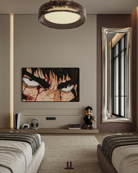 现代简约双人卧室设计丨沙特阿拉伯丨Laxis Studio