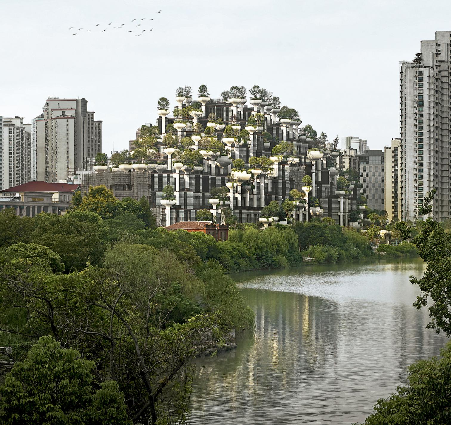 上海 1000 Trees 综合体 | 艺术与绿意融入城市开发-4