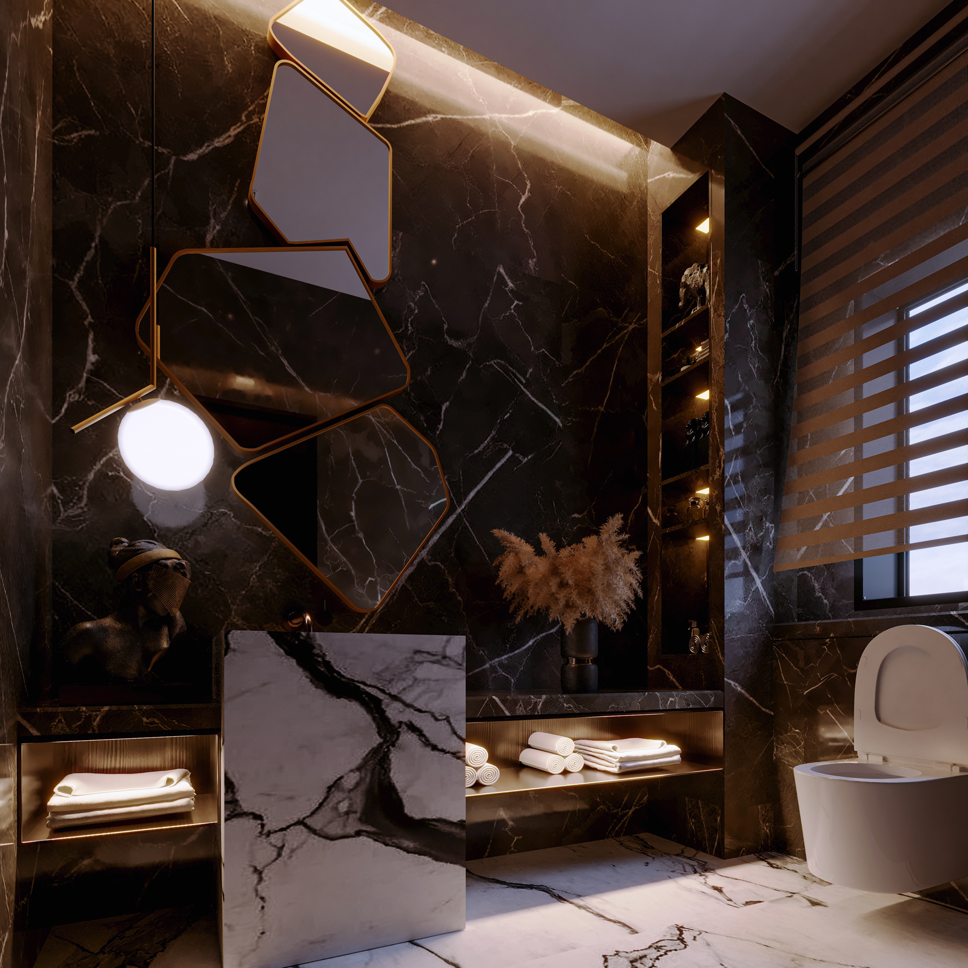 豪华浴室丨埃及开罗丨Moamen Amin-5