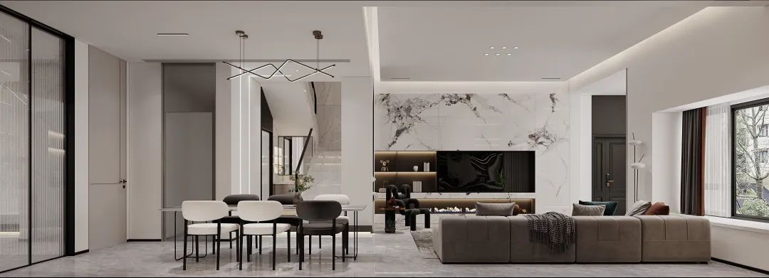广州黄埔科学城沁园现代优雅轻奢别墅设计丨中国广州丨尚层装饰（广州分公司）-83