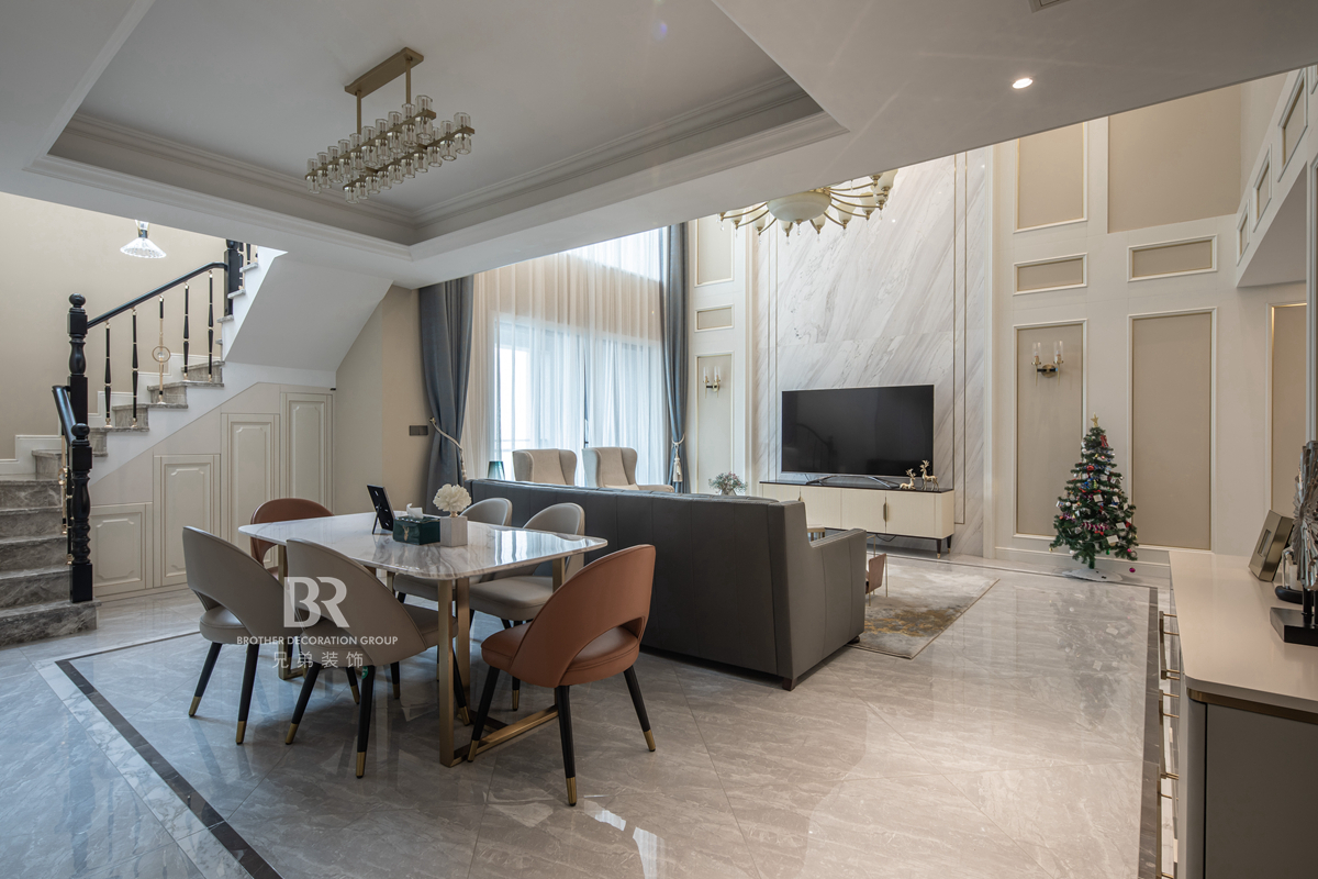 融创滨江壹号跃层轻奢风设计丨中国重庆丨重庆兄弟装饰公司-12