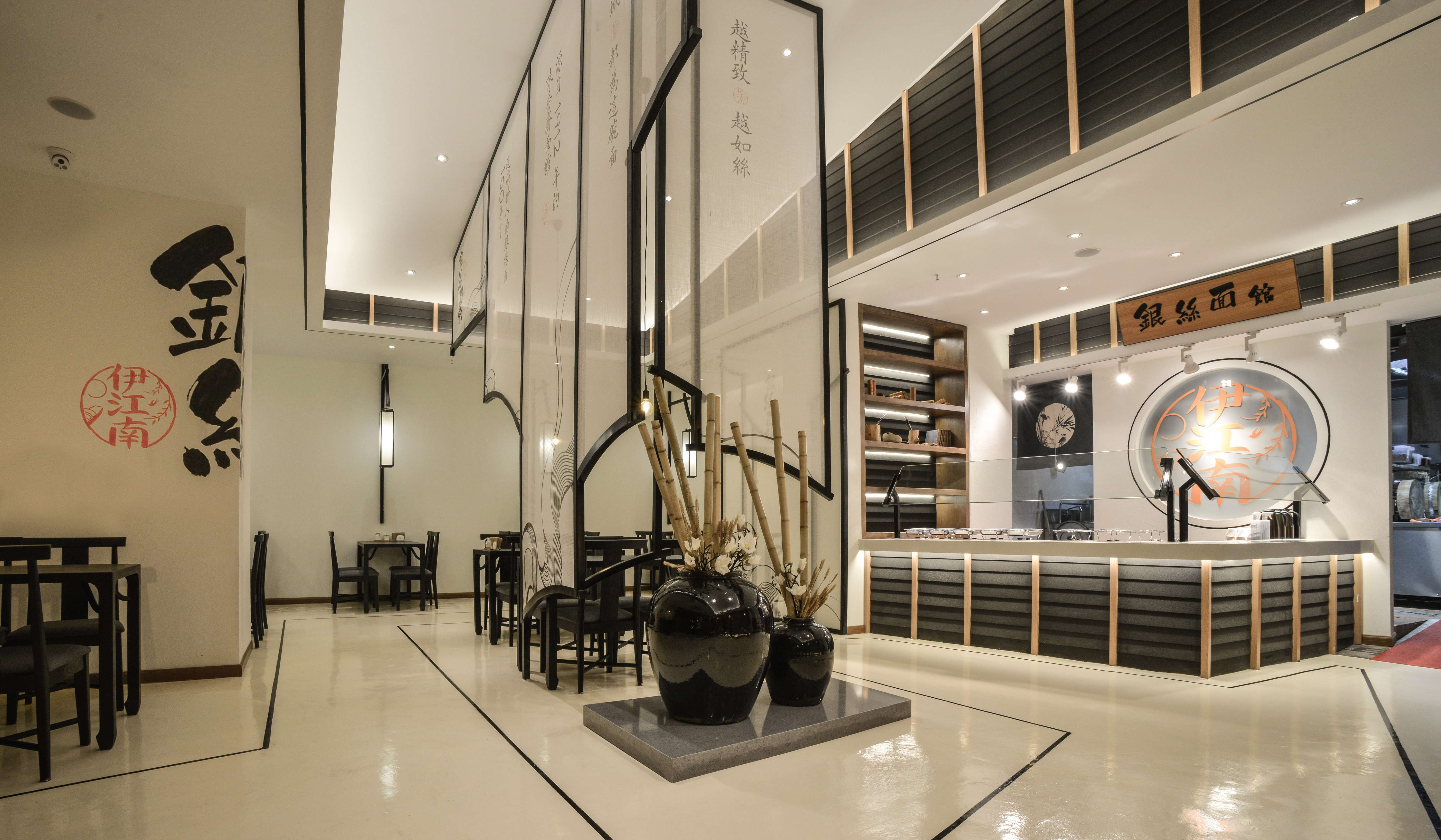 江南古韵融入银丝面馆——伊江南银丝面馆设计-8