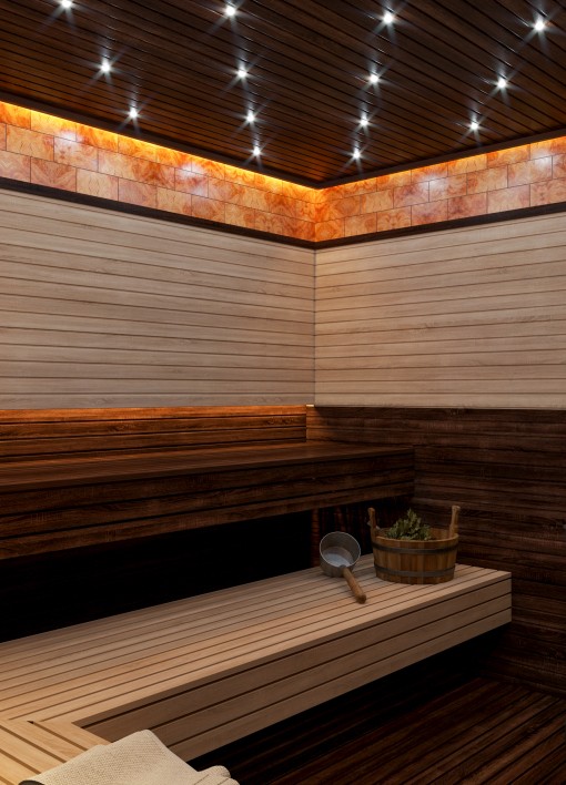 带休息区的桑拿房室内设计-10