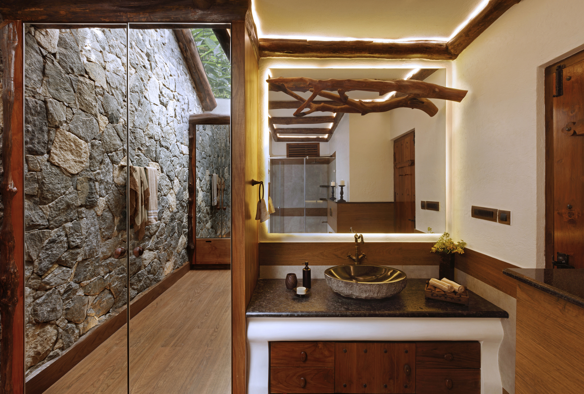 自然生活的石别墅-20