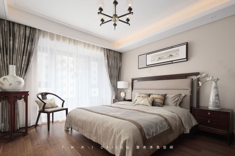 《江南·烟雨》现代中式家居丨壹禾木色空间-14