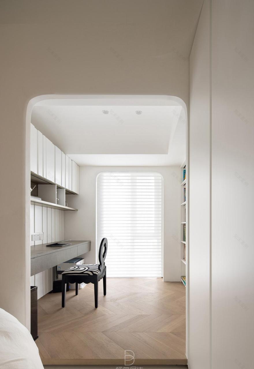 纯白极简空间,106㎡昏暗老房逆袭之路-35