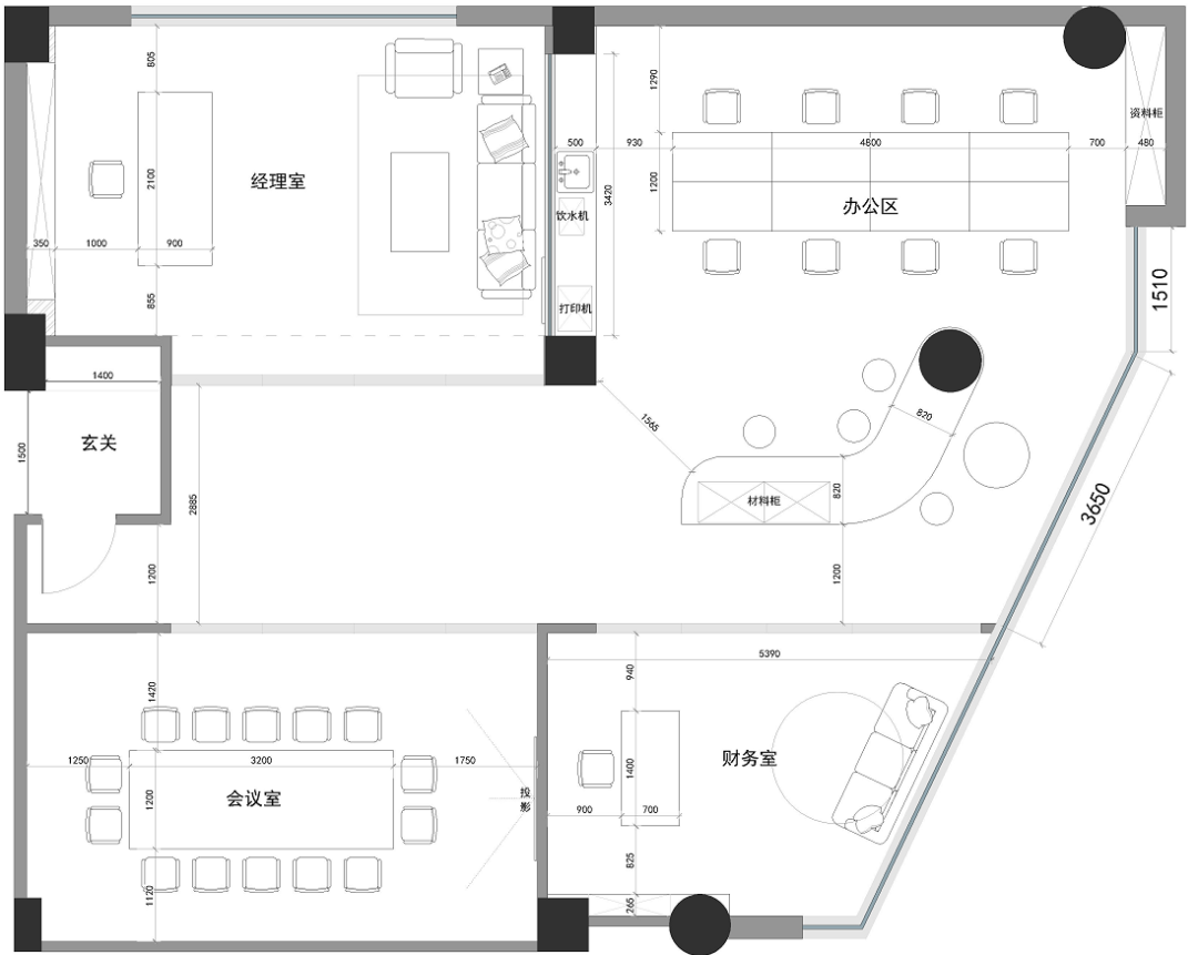 极简黑白灰的现代艺术办公空间丨中国中山丨君儿空间设计-71