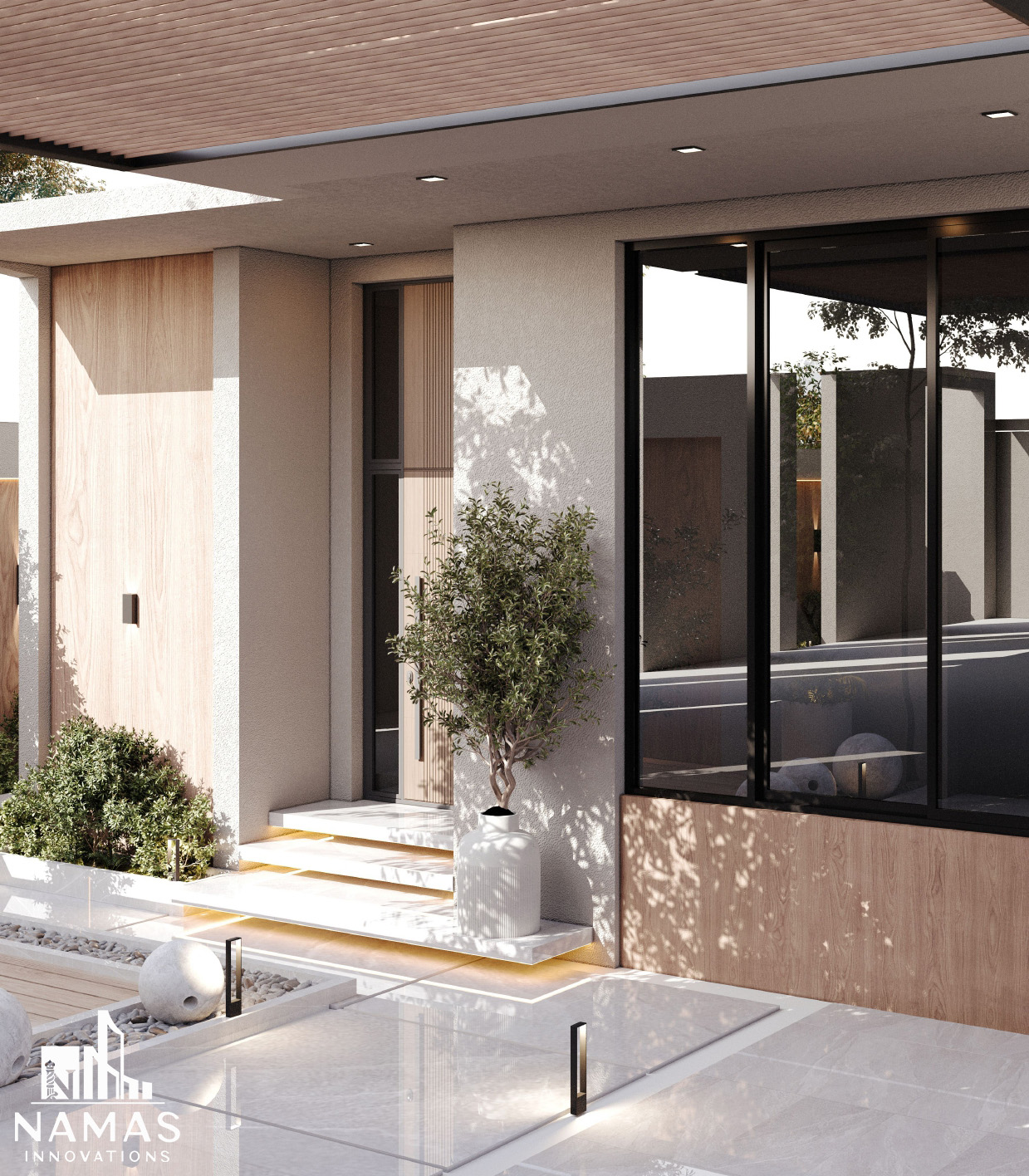 现代别墅立面图丨沙特阿拉伯丨Namasinnovation-15