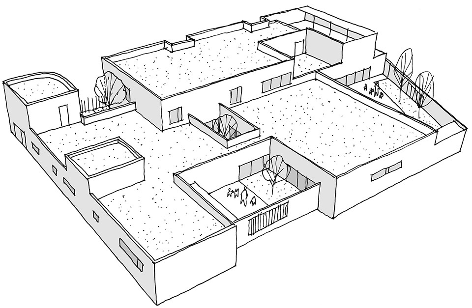 弧形墙体打造和谐环境,彩色混凝土呈现现代永恒-8
