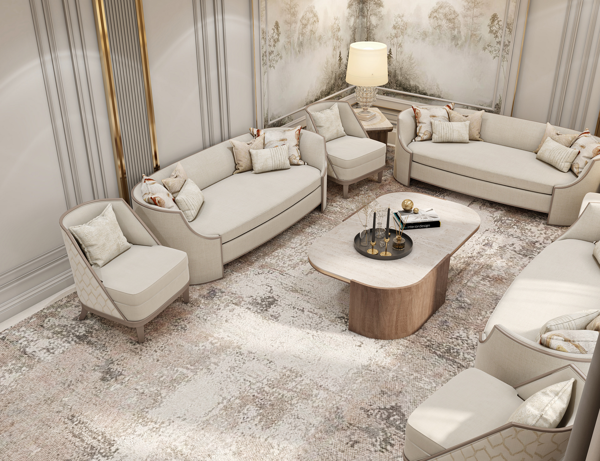 Luxury Simi Classic Men Majlis Design In KSA-13