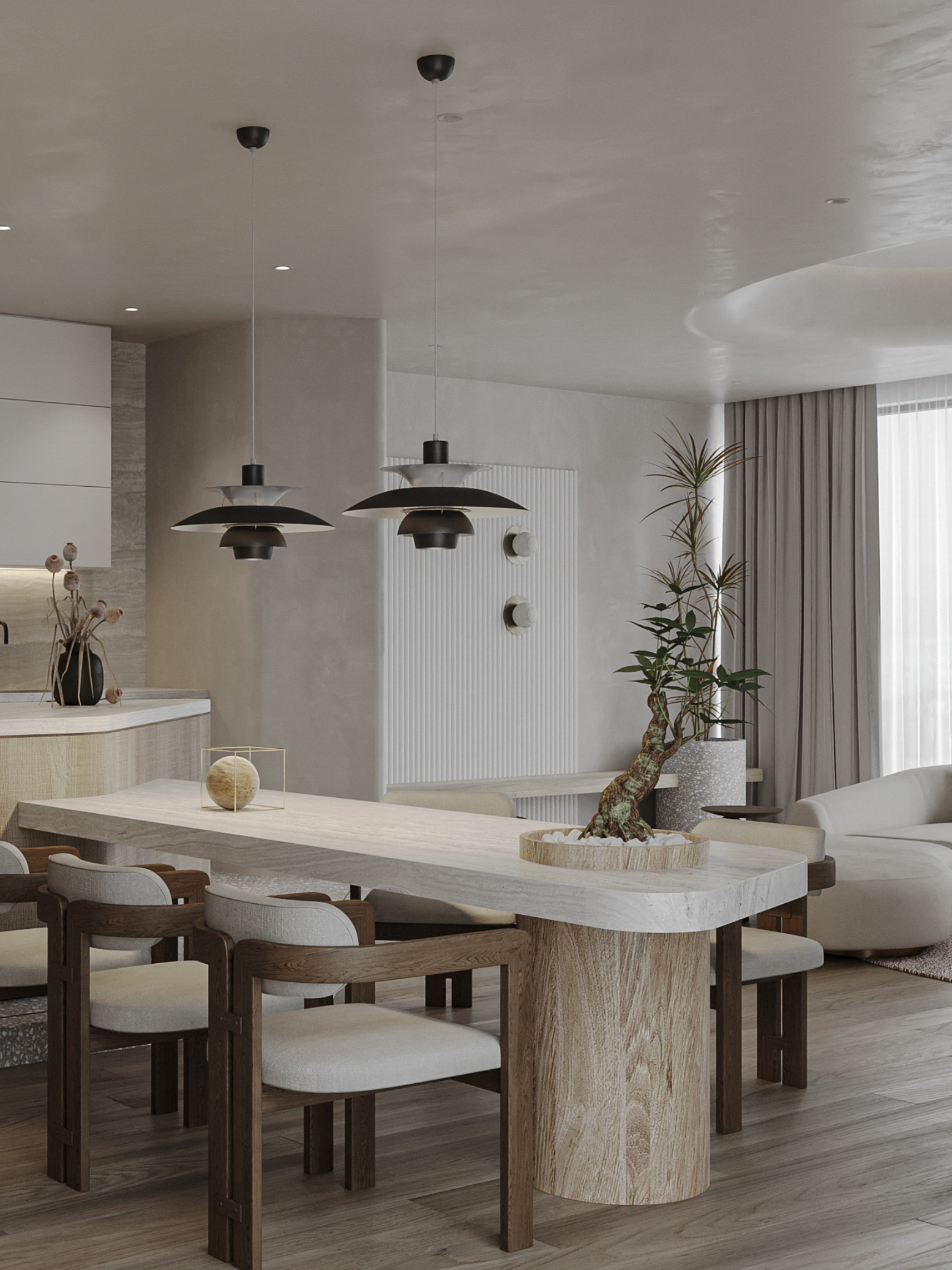 160㎡ 现代侘寂风 越住越高级的家-10