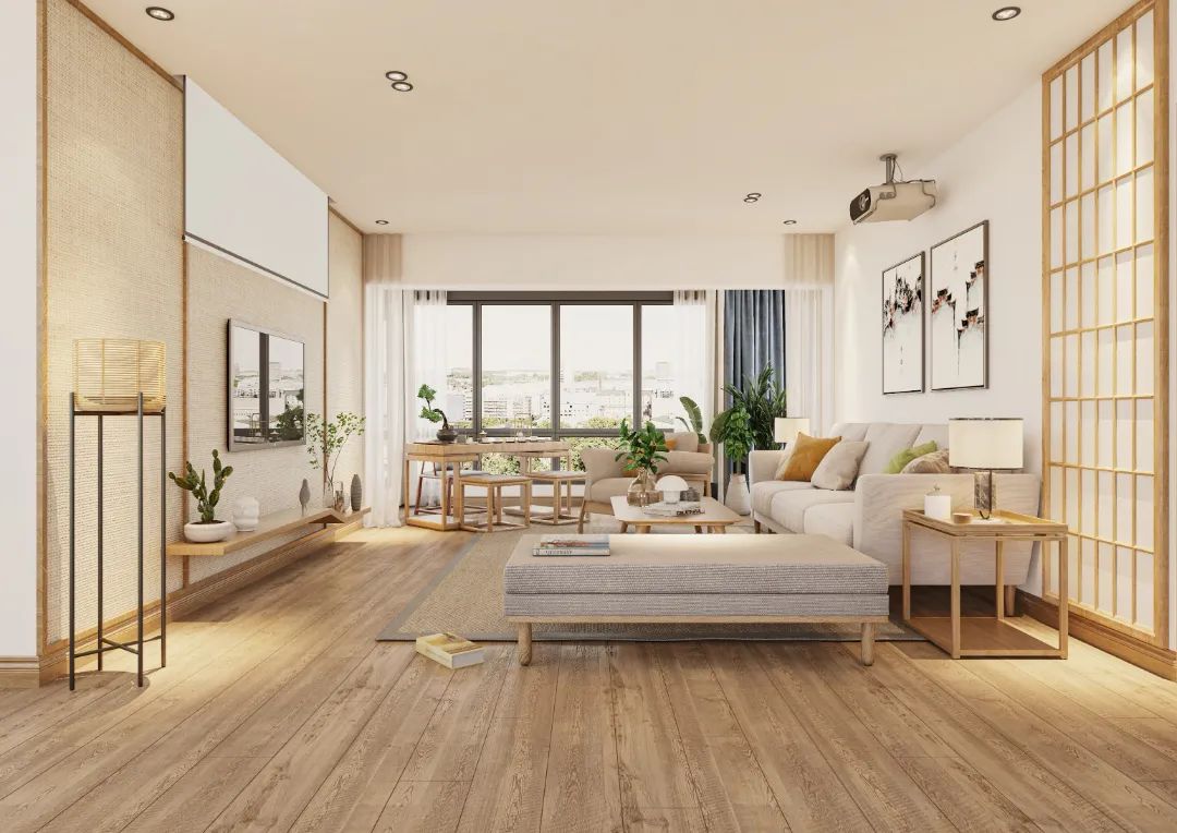 现代原木风四室一厅设计丨业之峰装饰-1