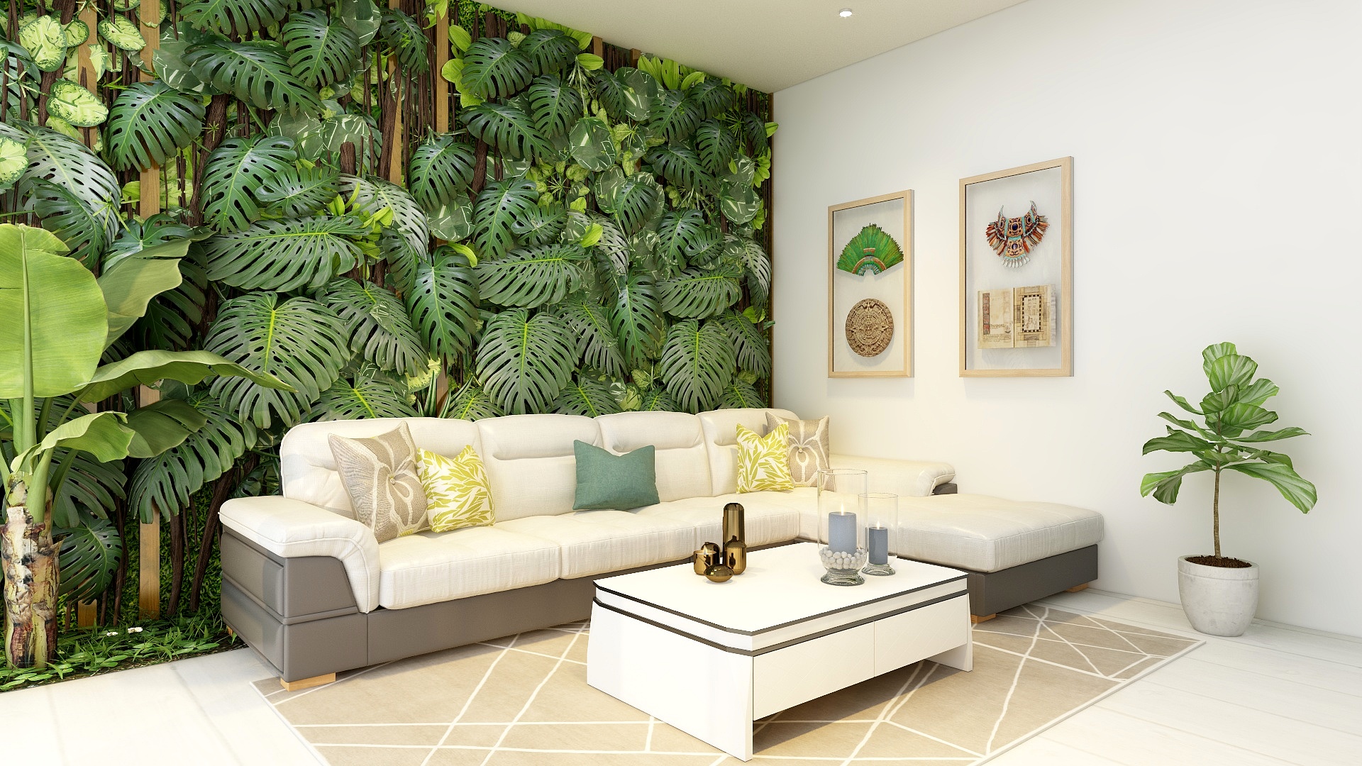 客厅与阅读区绿色装饰-5