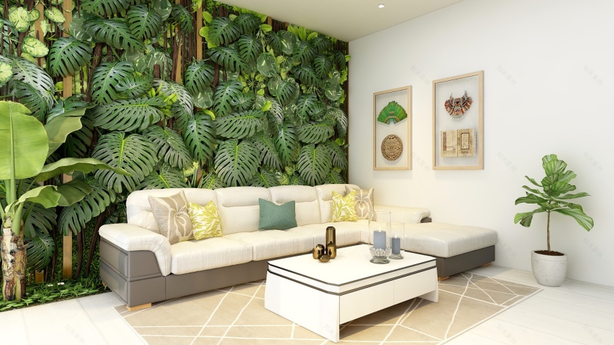 客厅与阅读区绿色装饰-5