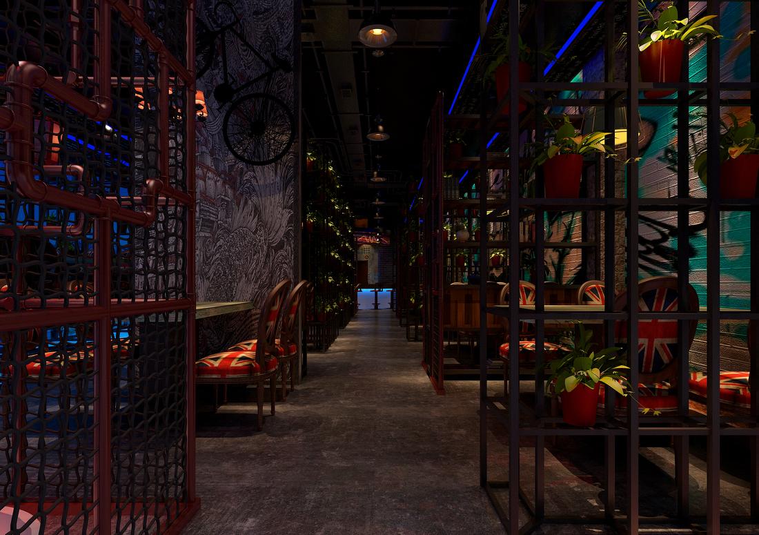 工业风烤鱼店-4