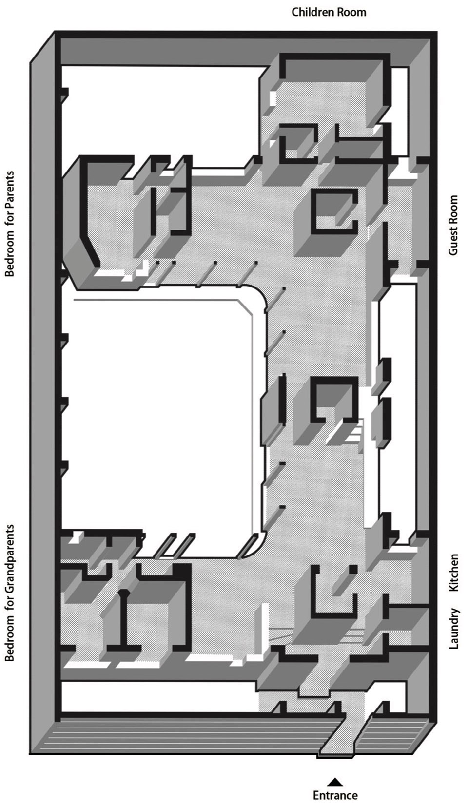 十字交叉之家 – 一朵屋面下的安顿与穿梭丨中国北京丨察社办公室-67