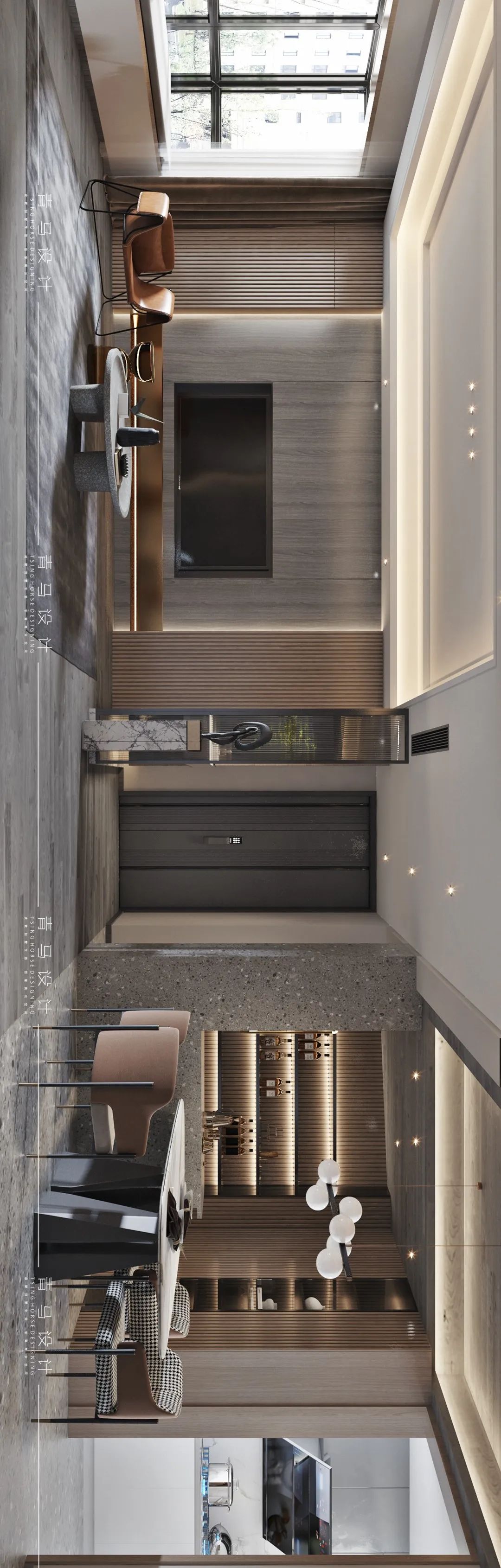 锦园新世纪平层现代简约空间设计丨青马别墅空间设计-41