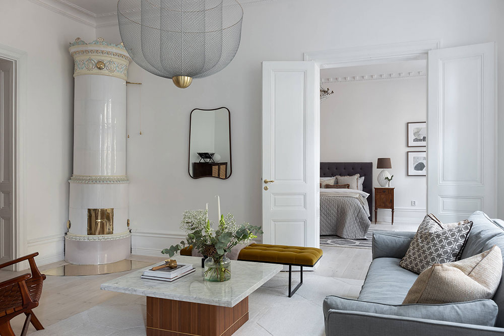 斯德哥尔摩白色优雅公寓-5