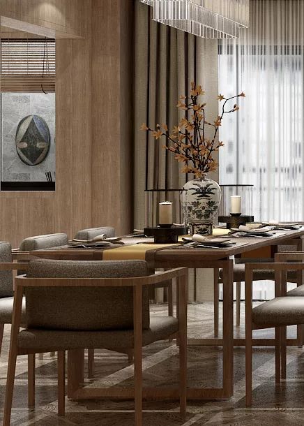 悦江国际 230㎡新中式雅居,演绎东方美学与当代生活-50