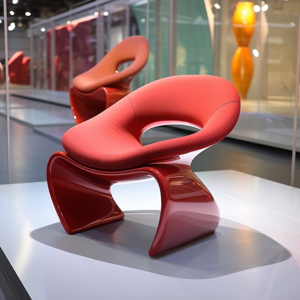 红色异形椅子-4