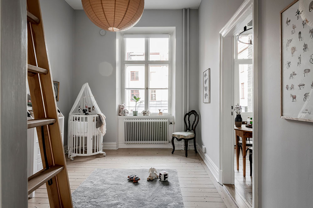 蓝色与白色的典雅公寓 | 哥德堡的瑞典设计之美-24