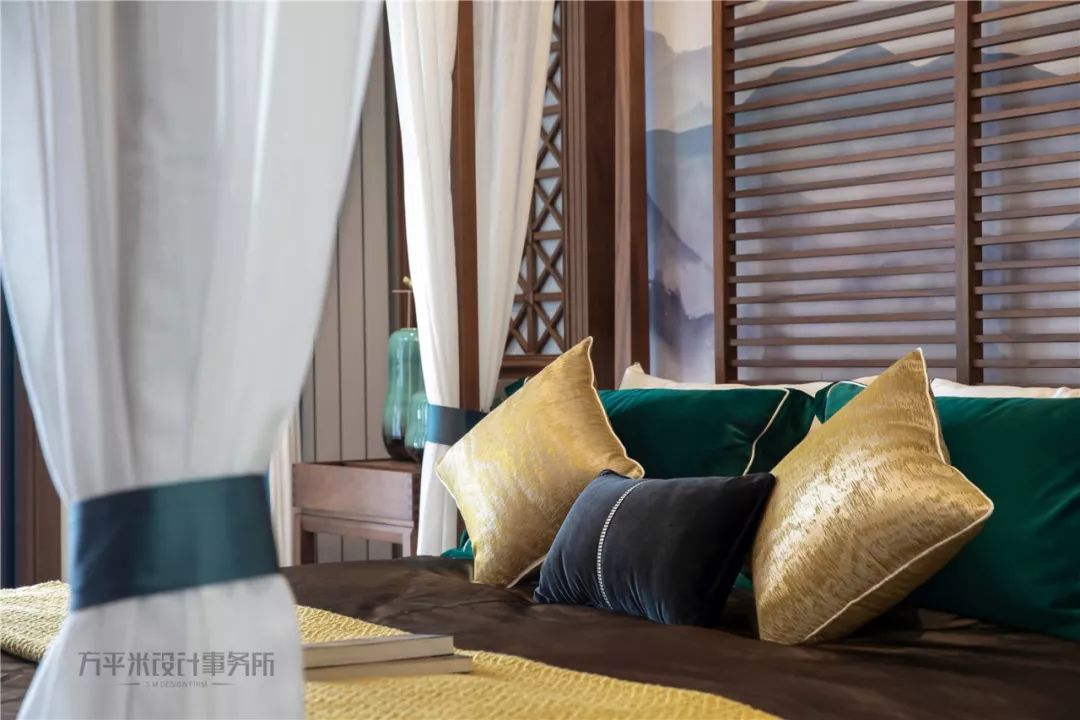 《远黛》 | 新中式风格,原木温暖,青蓝雅致,空间通透-0