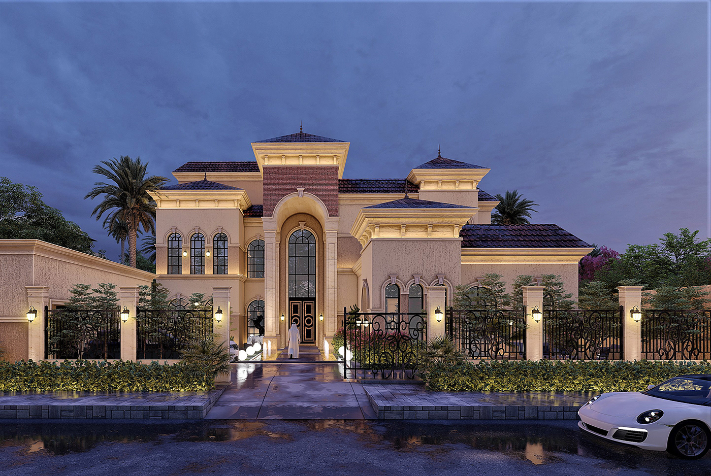 Anastasiya Gushchina丨别墅建筑丨Exterior & Landscape Design For H.Y.A.H Abu Dhabi ,UAE.-3