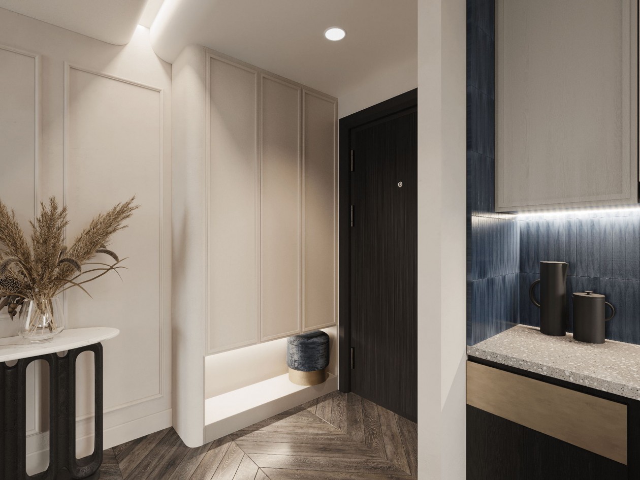 蓝色+白色 构造凉爽舒适的住宅空间-9