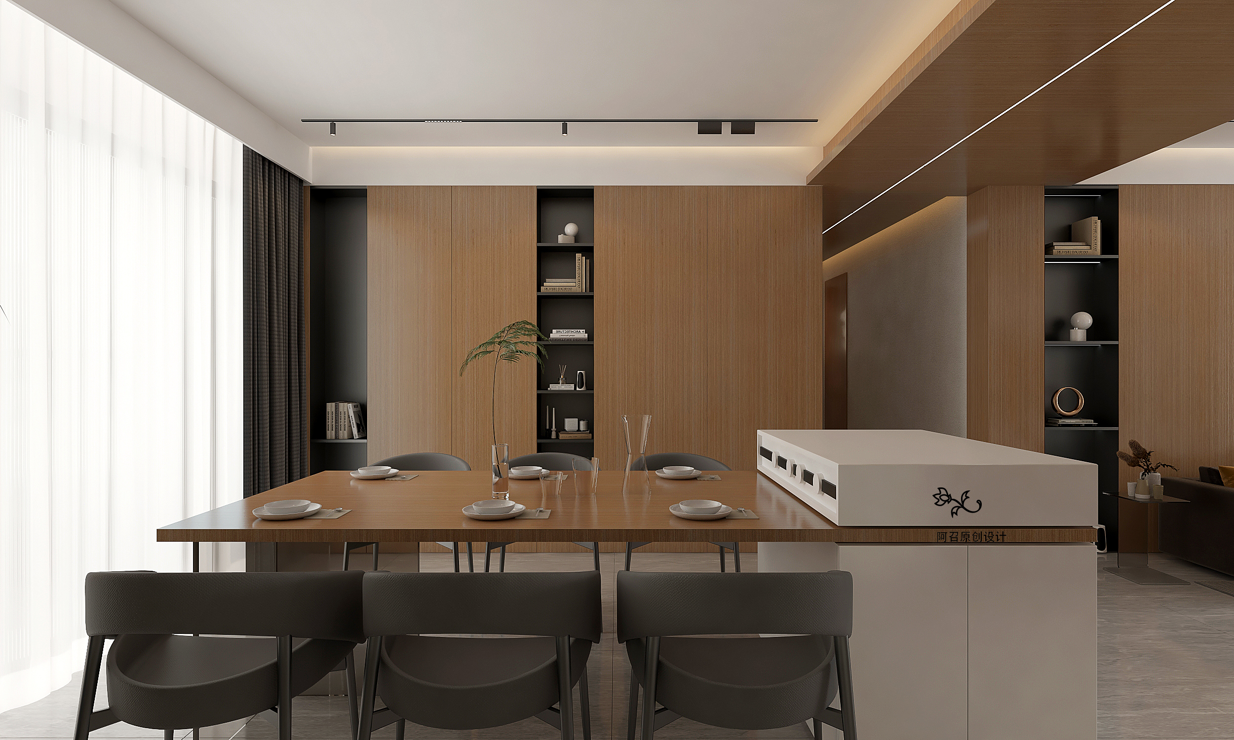 国仕山三期室内设计丨阿召原创设计-9