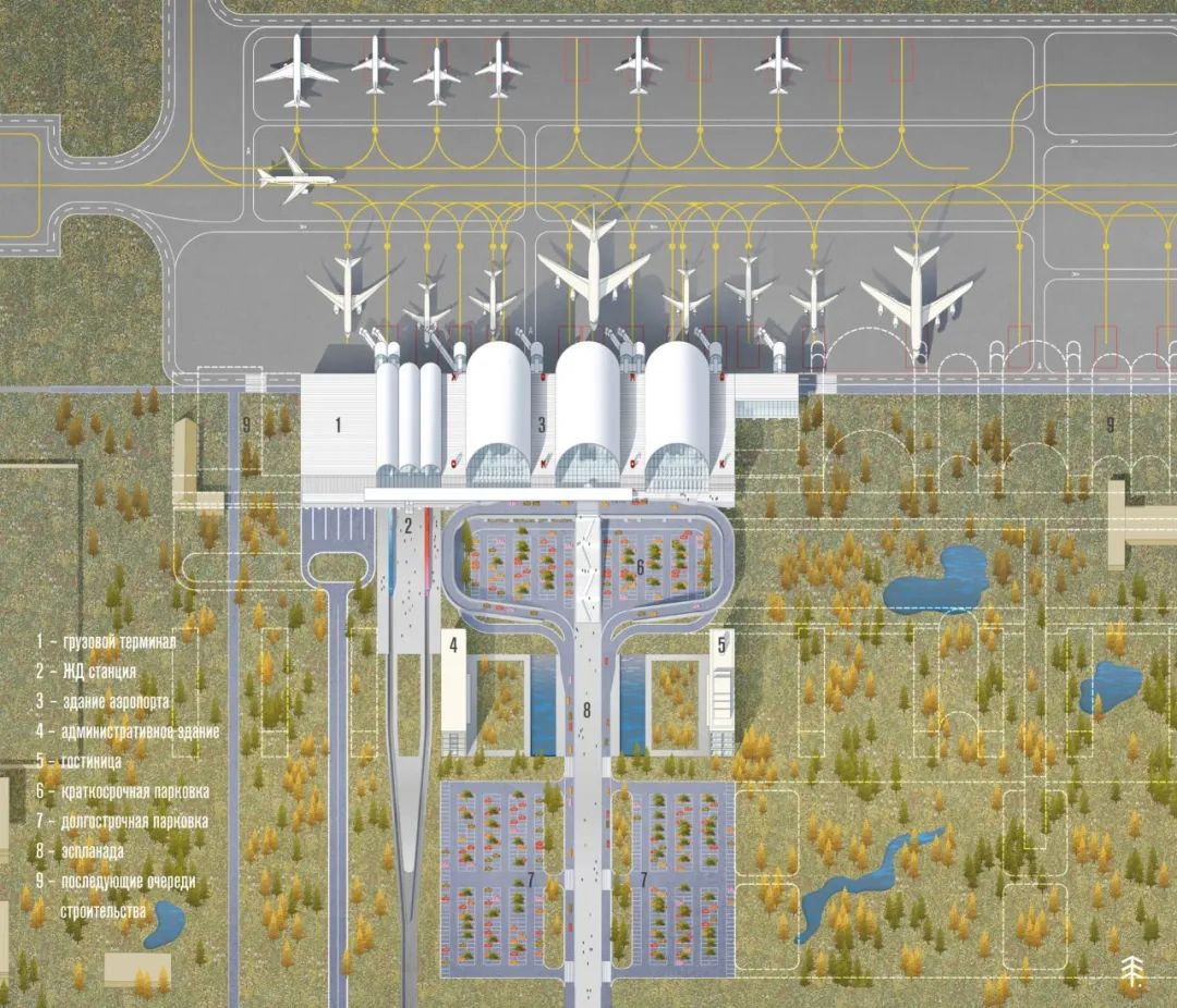 俄罗斯鄂木斯克市新机场设计丨HVOYA 团队-2