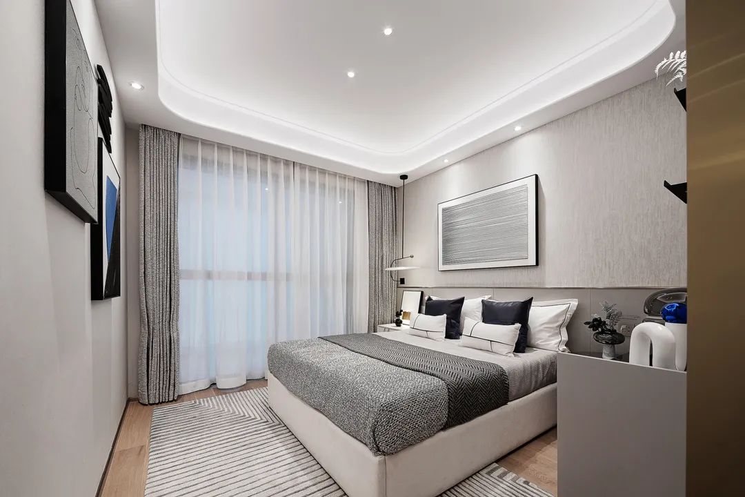 现代轻奢样板间,克莱因蓝演绎极致简约-49