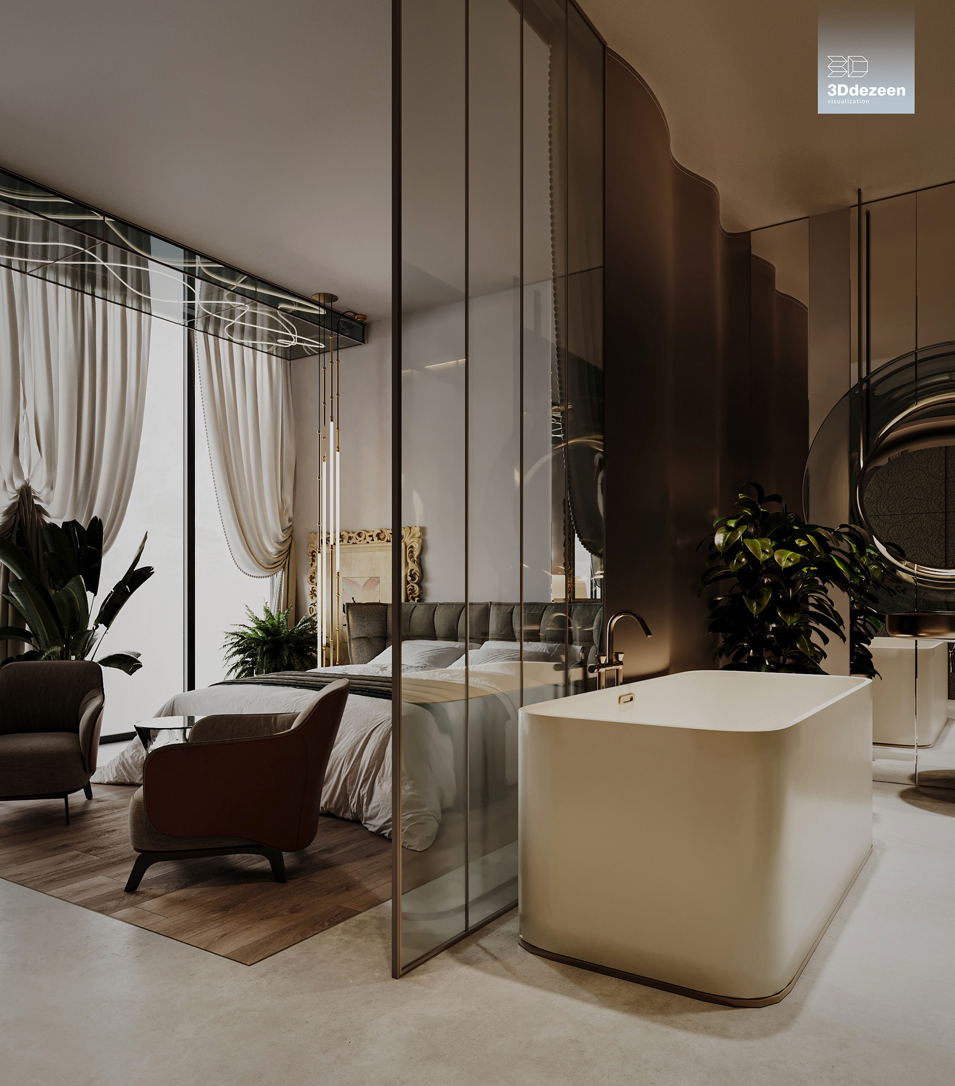 Miami Apartment 室内设计可视化丨美国-52