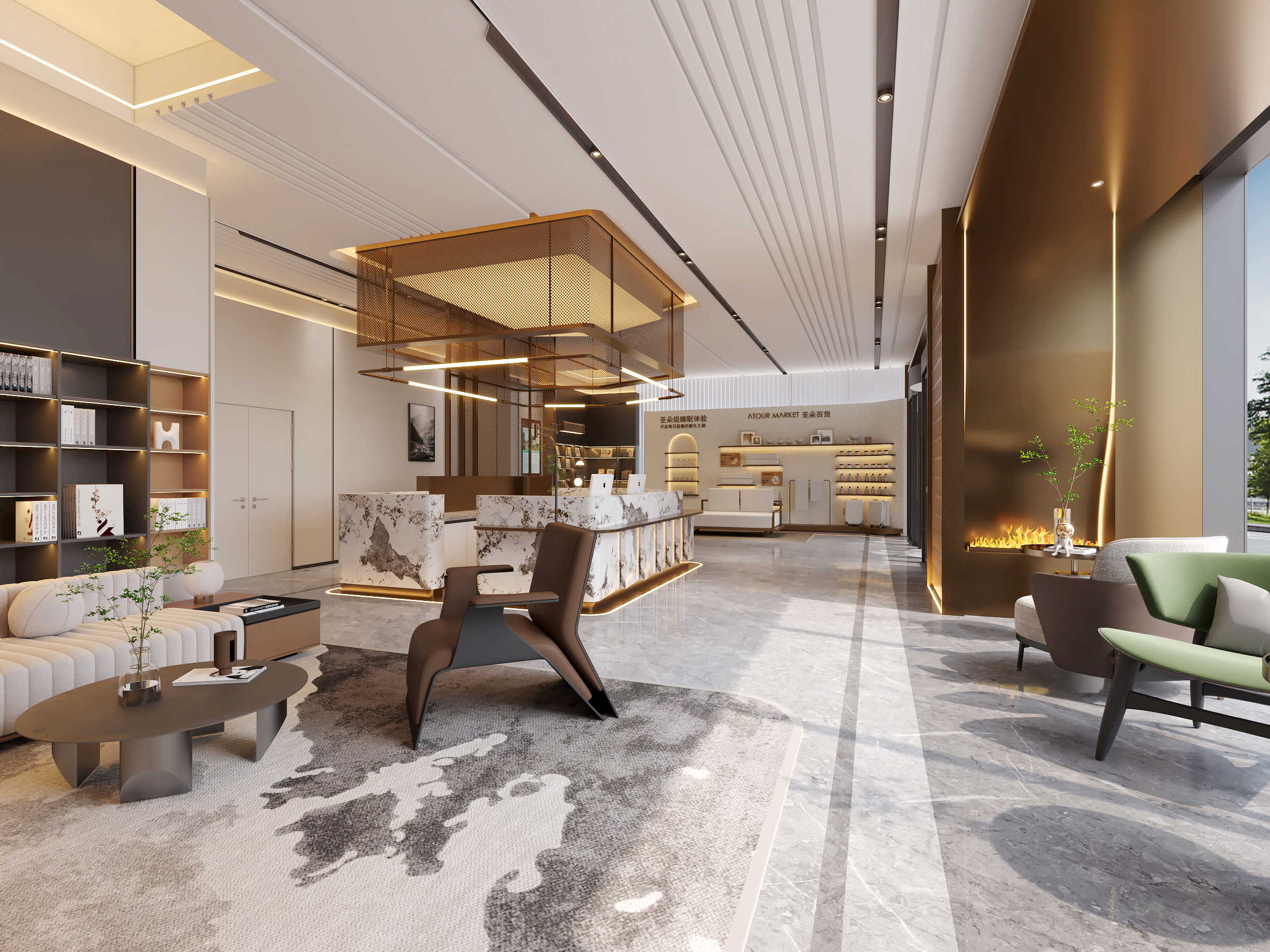 酒店大堂渲染设计-Jy-3