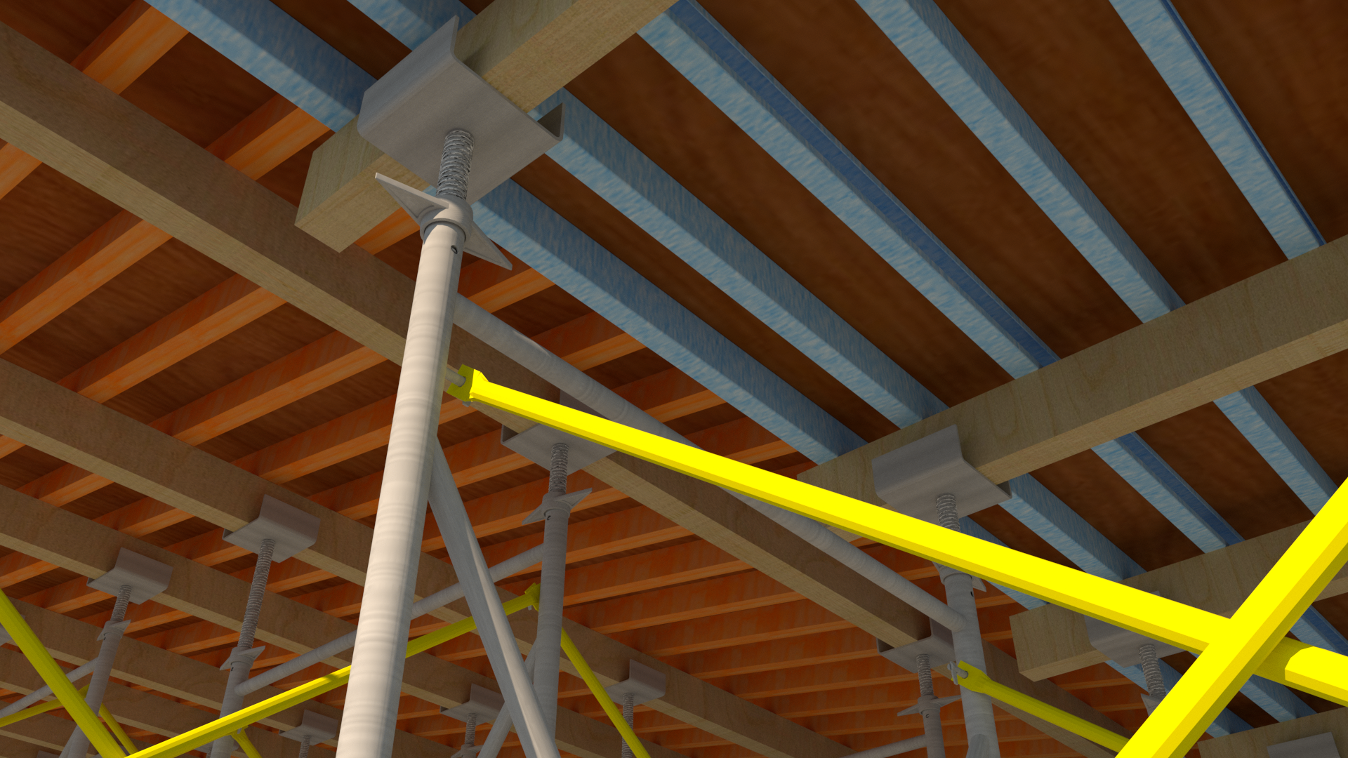 Falsework Acrow V-shore Frame and LVL Main & secondary-29