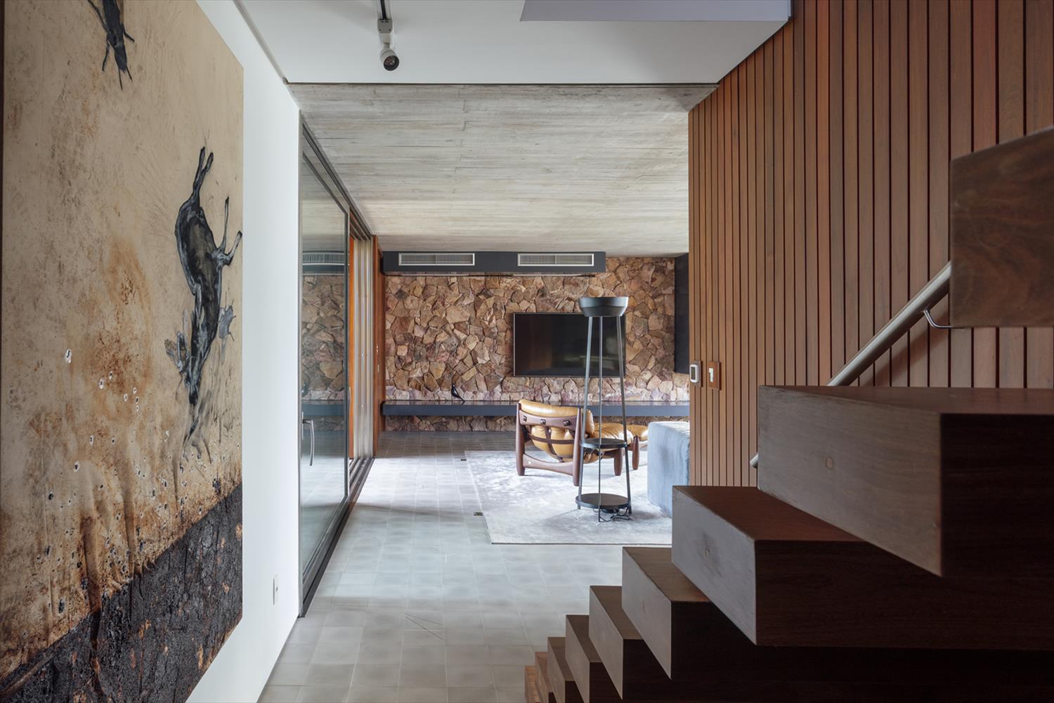 巴西 Pelotas 现代住宅 | 混凝土、木头和玻璃的完美融合-23