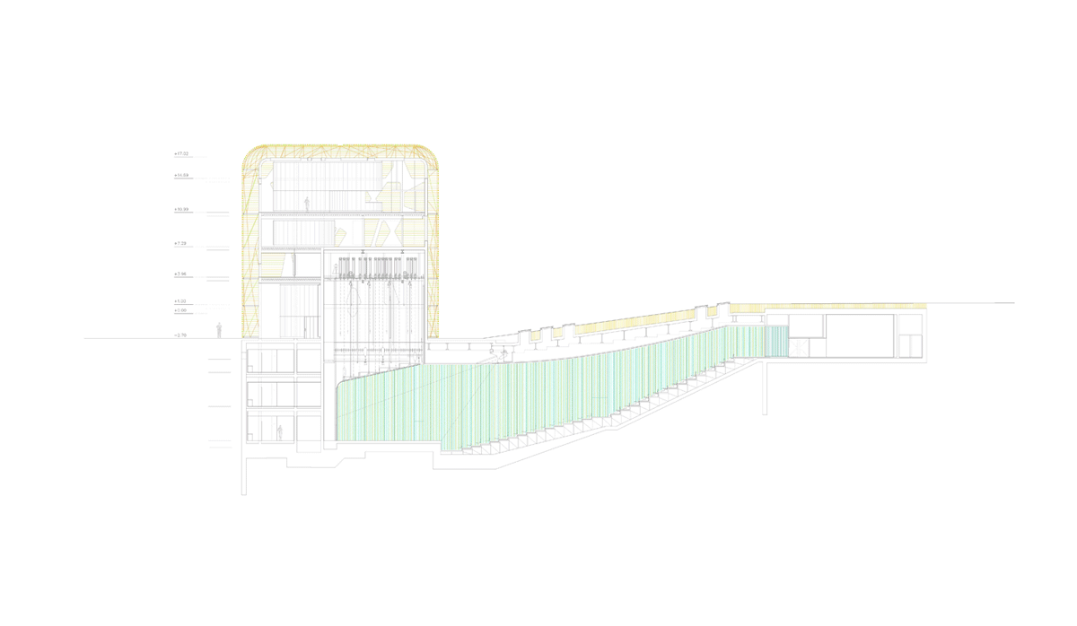 西班牙乡村大地上的悬浮会议中心-34