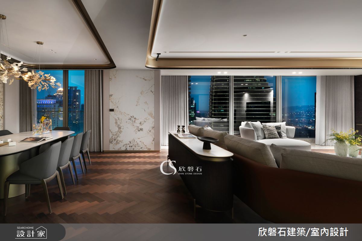 欣磐石·73  寶輝秋紅谷V·混搭風·95坪設計案例丨欣磐石建築.空間規劃-3