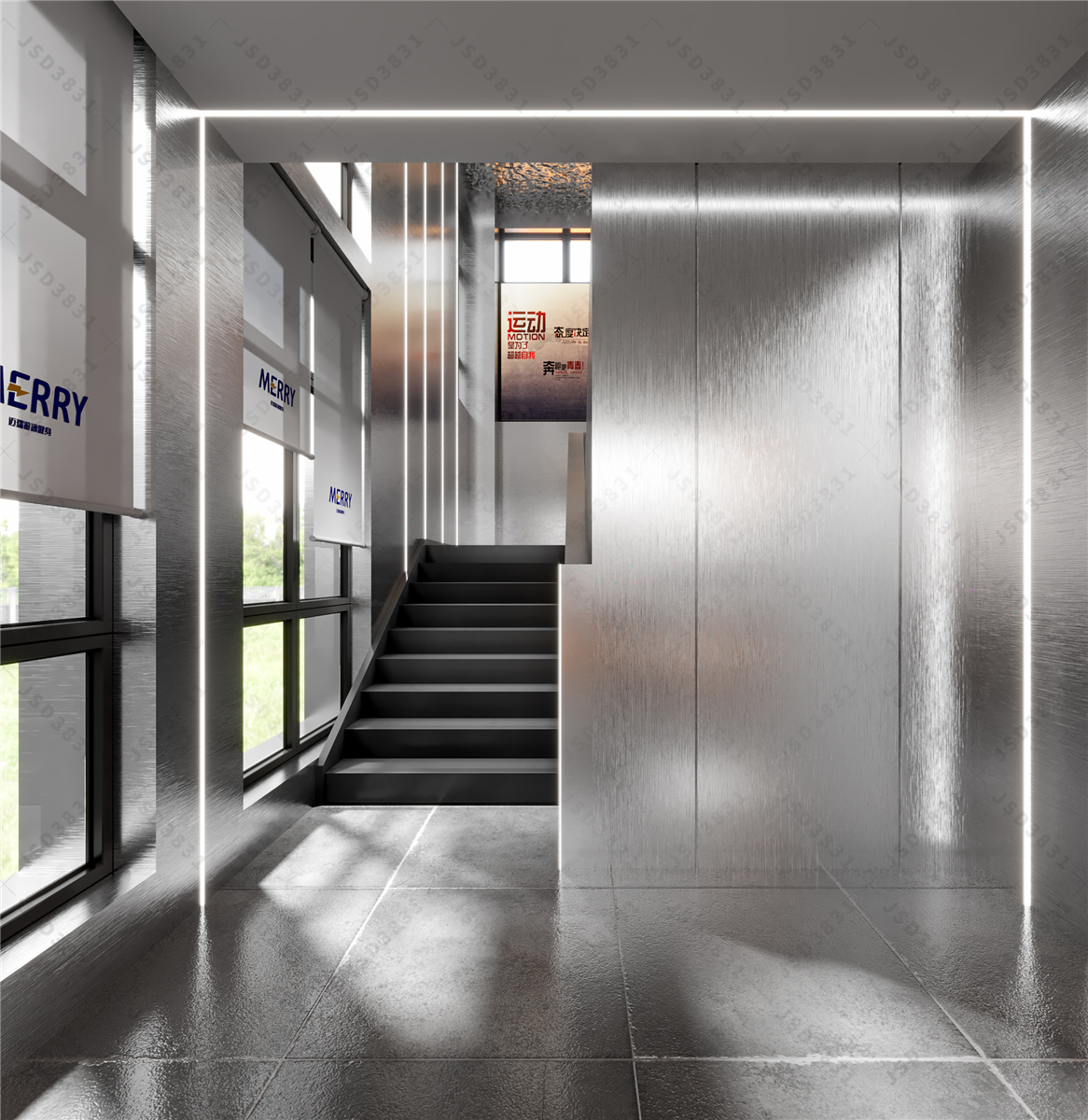 “MERRA”品牌健身房室内设计丨专业健身设计公司-4