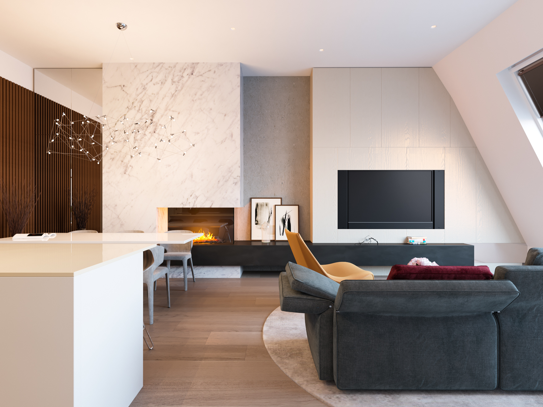 莫斯科顶层公寓,简约奢华的空间艺术-6