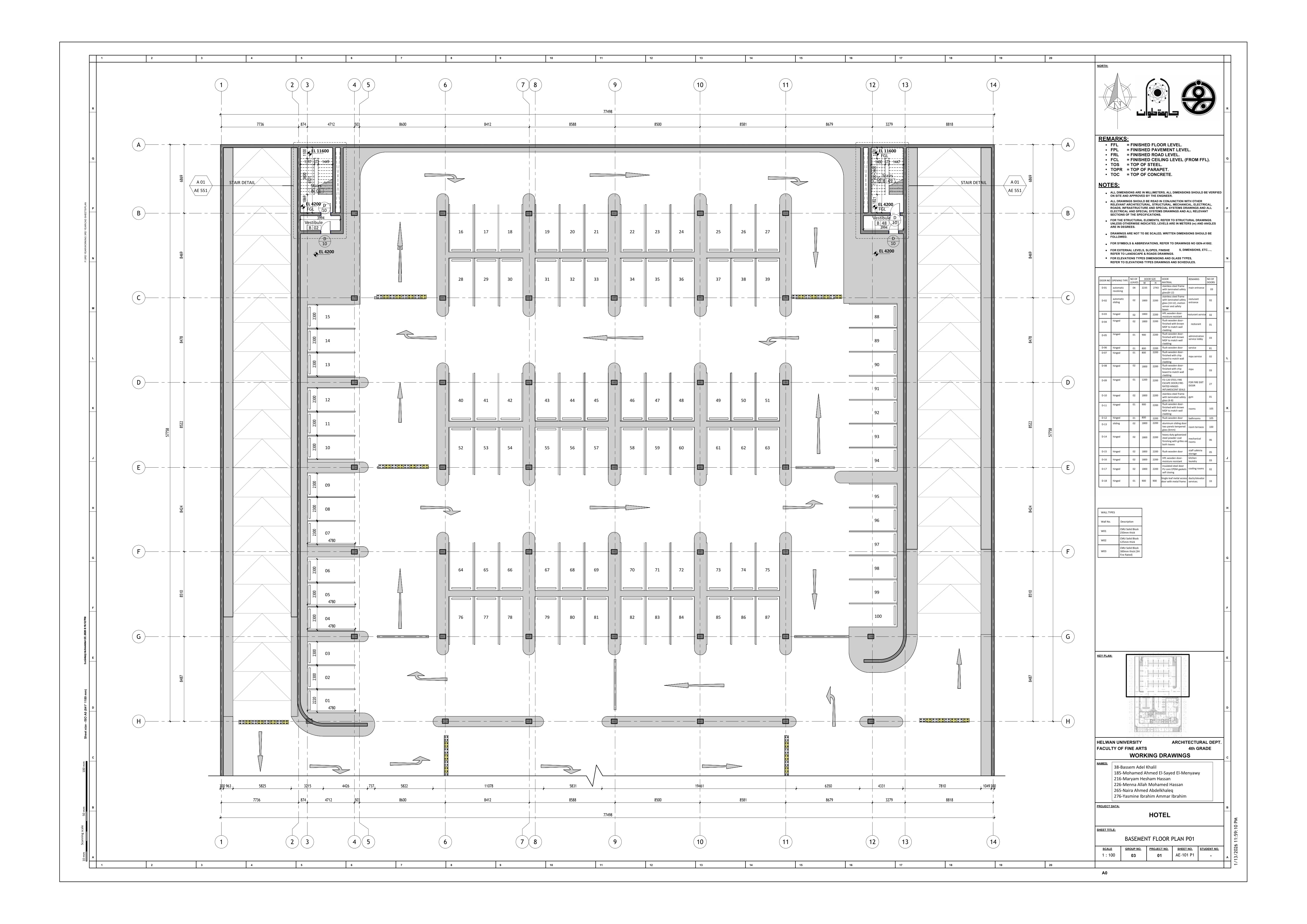 Blue Hotel | 3-Star Hotel Working Drawings-7