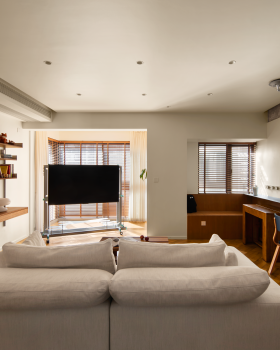 原创设计l餐厅可移位，吊灯旋转解决采光