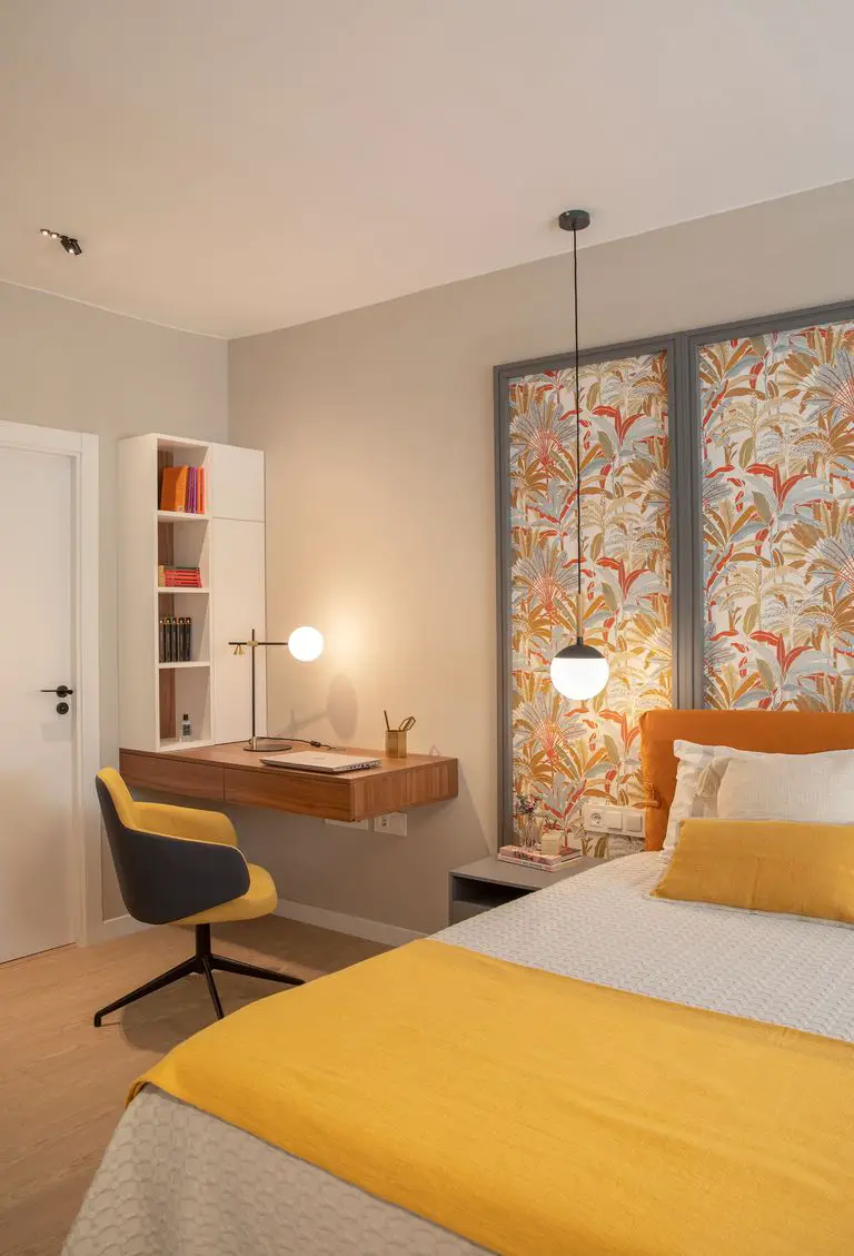 旋转家具打造开放式厨房,绿色与陶土色彩的巧妙运用-17