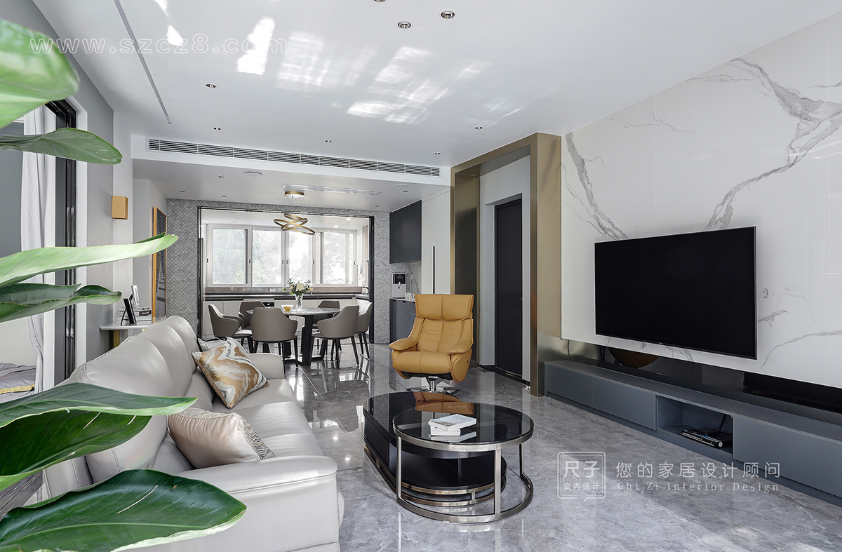 深圳观海台 140 平米现代轻奢风,生活因光影斑驳而精彩-12