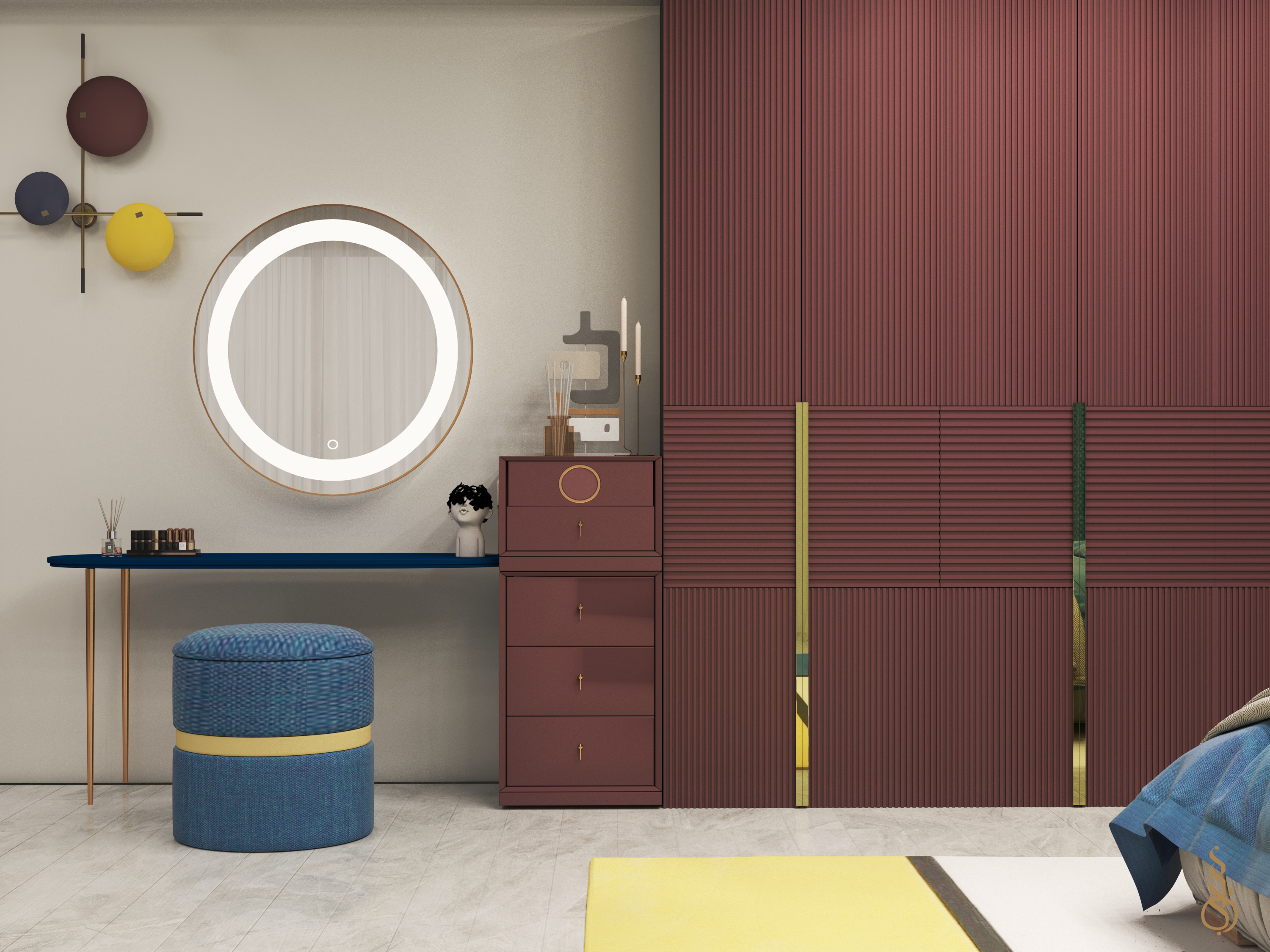 包豪斯风格卧室-8