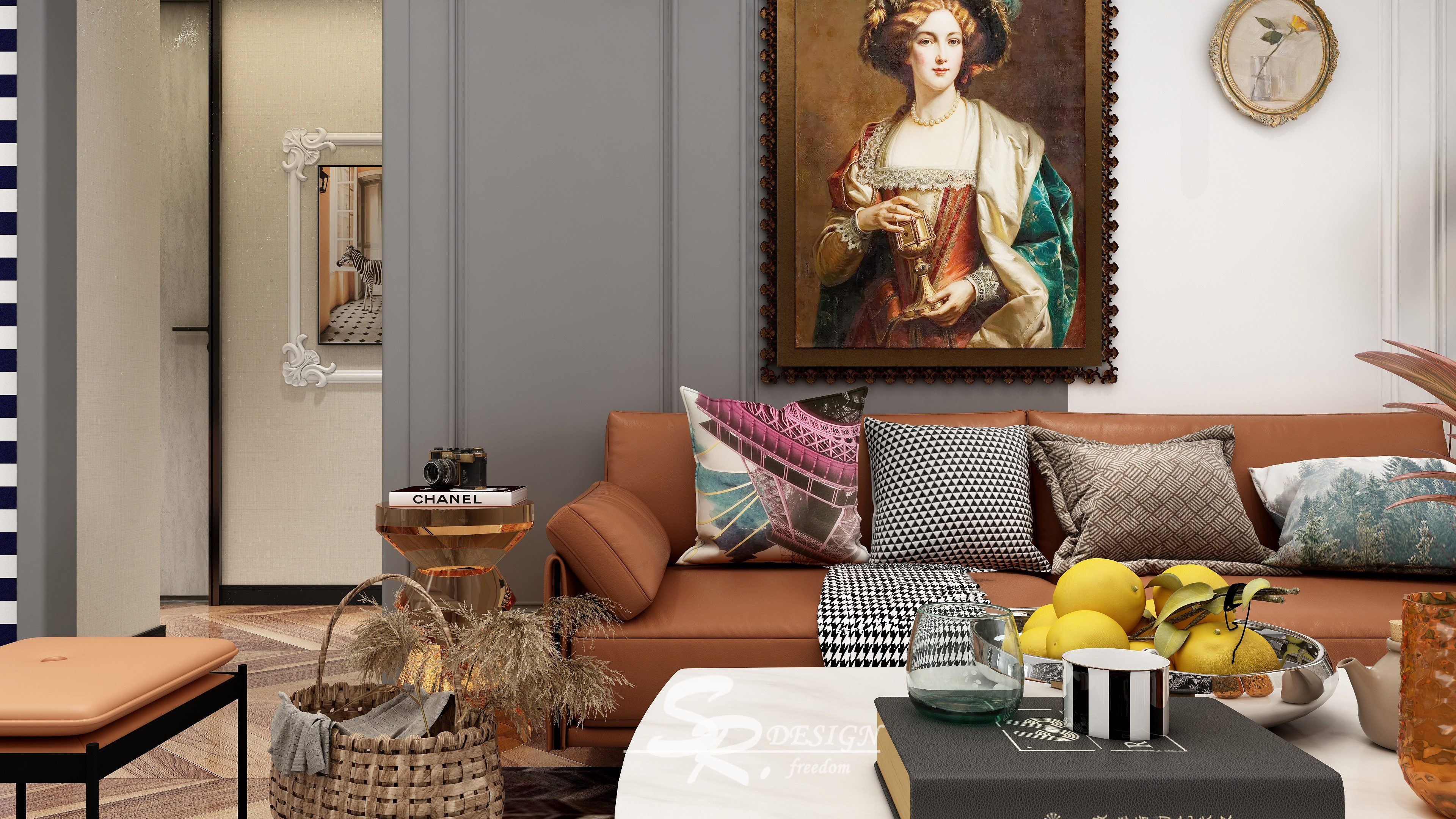 现代复古混搭风 · 96 平花繁设计样板间-17