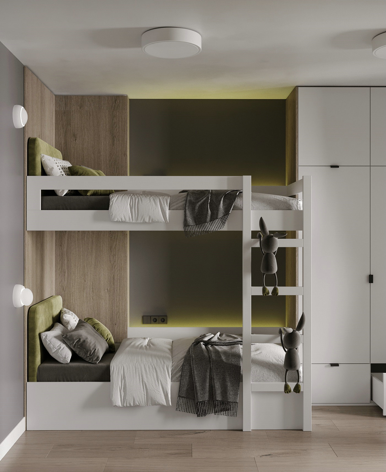 原木+绿色 大胆色调塑造个性空间-20