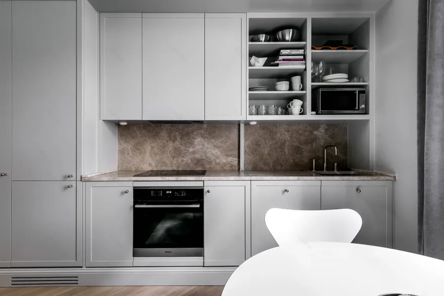 28 平米酒店式豪华公寓,厨房设计成亮点-2