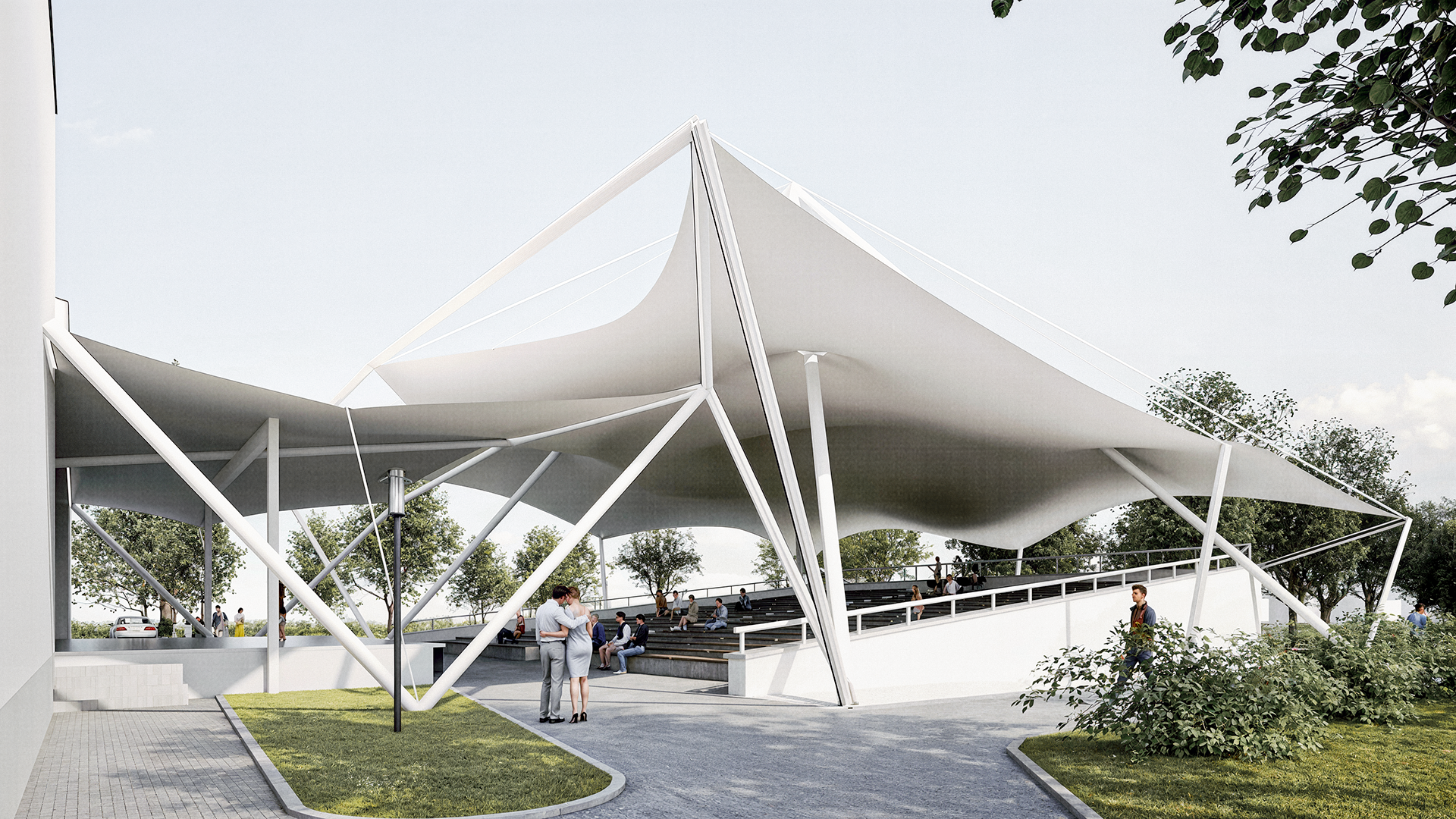 张力式雨篷丨波兰丨Pavel Hitaryn-32