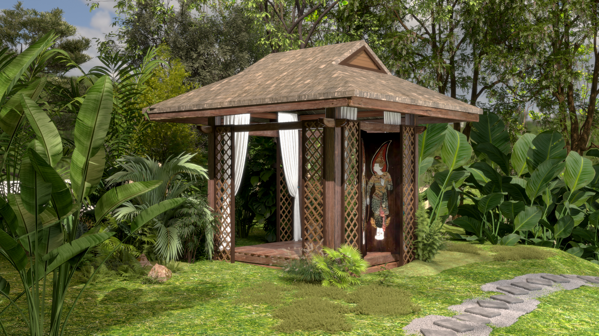 云南民族风格装饰陈展（亭子）设计 · 2024年方案汇总丨中国昆明丨郭大叔和星星崽-19