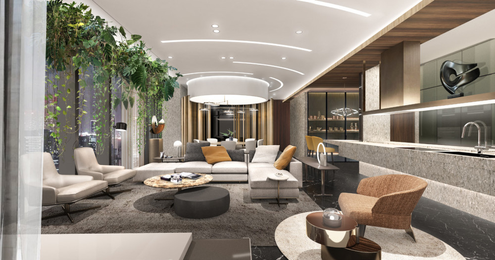 意大利MAURO设计公司 | 北京通州大都会·万科滨江豪宅样板房设计方案+效果图+施工图+物料书+实景照片丨-4